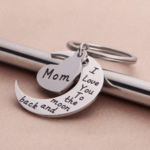 Load image into Gallery viewer, Mothers Day Mom Keychain Gift for Mum Mom Her From Daughter And Son Husband - I Love You To The Moon And Back Personalised Keyring Fathers Day Birthday