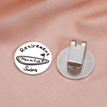 Load image into Gallery viewer, Golf Ball Marker Golf Retirement Gifts for Men Women Funny Golf Gifts for Retiree Coworker Boss Golf Lover Retirement Magnetic Hat Clip Golf Accessory for Office Employee Dad Golfer Birthday Christmas