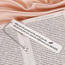 Load image into Gallery viewer, Employee Appreciation Bookmark for Office Colleague Friend Boss Thank You Gifts for Women Men Team Leader Coworker Leaving Farewell Going Away Keepsake Retirement Christmas Birthday Gift Women Teacher