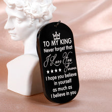 Load image into Gallery viewer, Anniversary Gifts for Him Husband I Love You Gifts for Men Boyfriend To My Man Keychain for Hubby Groom Fiance Valentines Day Wedding Gifts Couple Keyring for Birthday Christmas from Wife Girlfriend