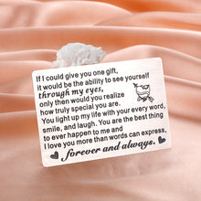 Load image into Gallery viewer, Boyfriend Husband Anniversary Wallet Card Insert for Him Her I Love You Gifts for Couple Hubby Fiance Birthday Valentine from Wife Girlfriend Romantic Engagement Wedding Card for Men Christmas Present