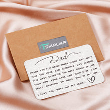 Load image into Gallery viewer, Dad Christmas Wallet Card Gifts for Fathers Day Giftss from Daughter Son Kids I Love You Dad Gift for Stepdad Husband Bonus Dad Thank You Dad Father of the Bride Present for Birthday Valentine Wedding