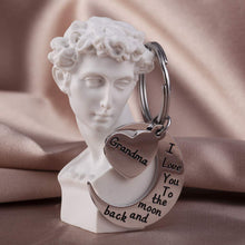 Load image into Gallery viewer, Grandma Grandmother Keychain Gift from Granddaughter Grandson Grandchild -I Love You to The Moon and Back -Wedding Gifts Keychain,Mother Bride Groom for Mother's Day Keyring