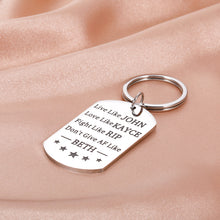 Load image into Gallery viewer, Live Like John Keychain Yellowstone National Park TV Show Merchandise Gifts for Women Men Yellowstone Themed Gift for Yellowstone Lovers Fans Birthday Thanksgiving Christmas Best Friends BFF Gifts