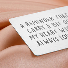 Load image into Gallery viewer, Valentine Gifts for Him Her Boyfriend Anniversary Wallet Card Insert for Husband Groom Fiance Wedding Engagement Engraved I Love You Gifts for Birthday Graduation Christmas Wife Girlfriend Love Note