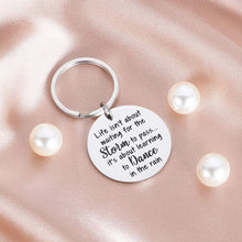 Load image into Gallery viewer, Inspirational Keychain Gifts to My Son Daughter Teen Girls Women Daughter Boy from Mom Dad Life is Not About Waiting for The Storm to Pass Birthday Graduation Keyring