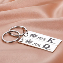 Load image into Gallery viewer, Valentines Day Gifts for Him Boyfriend Girlfriend His and Her Matching Keychain for Couples Husband Wife Anniversary Wedding Birthday Gift for Bride Groom Newlywed Engagement Christmas Fiance Men Gift