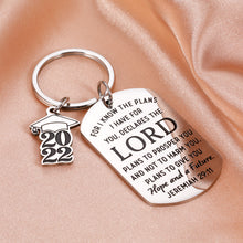 Load image into Gallery viewer, Graduation Gifts Keychain for Him Her Class of 2022 High School College Inspirational Bible Verse Gifts for Senior Nurse Students Medical Christian School Graduates Grad Gifts for Masters Son Daughter
