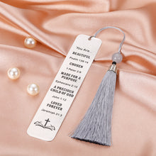 Load image into Gallery viewer, Christian Religious Gifts for Women Bible Verse Bookmark Inspirational Gifts for Her Girls Catholic Christmas Thanksgiving Gifts for Goddaughter Friend Sister Book Lover Gift Easter Birthday Keepsake