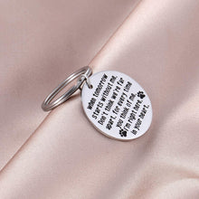 Load image into Gallery viewer, Tritiara Loss of Pet Memorial Gift Keychain Dog Cat Remembrance Jewelry Sympathy Gift Remembrance When Tomorrow Starts Without Me Key Ring