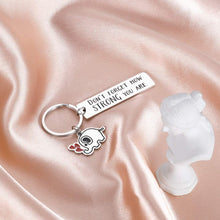 Load image into Gallery viewer, Tritiara Inspirational Best Friend Gifts E Keychain Keychain for Friendship BFF for Daughter Son Boy Girl Don't Forget How Strong You are for Graduate Elephant Lovers