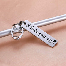 Load image into Gallery viewer, Tritiara I Love You 3000 Keychain Gift for Daughter Son Dad Mom Gifts Anniversary Keychain for Husband Wife Birthday for Her Him Women Men