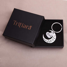 Load image into Gallery viewer, Tritiara Fathers Day Dad Gifts Keychain from Daughter Son Kids for Daddy Papa Stepfather Daddy Wedding Gifts Father in Law Bride Groom -I Love to The Moon and Back,Dad -Birthday Husband Keychain