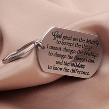 Load image into Gallery viewer, Tritiara Inspirational Gift -God's Grace Serenity Prayer Keychain For Her Him Friend Family Member-Birthday Graduation Celebrate Sobriety