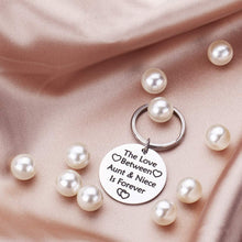 Load image into Gallery viewer, Tritiara Aunt Gifts from Niece Birthday Appreciate Chrismas Gift Keychain for Aunts Women The Love Between Aunt and Niece is Forever Niece Gift from Aunt Graduation Key Ring Jewelry