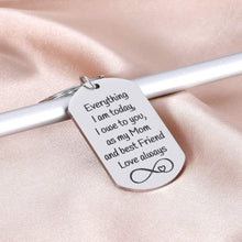 Load image into Gallery viewer, Tritiara Mom Mother Keychain Jewelry Gift from Daughter Son Gifts for Stepmom Everything I Am You Helped Me to Be Keychain Gift for Mum Mothers Day Birthday Wedding Family Tree Gift Present