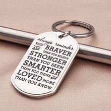 Load image into Gallery viewer, Tritiara Inspirational Graduation Keychain for Class 2020 Gift for Teen Boys Girls Son Daughter Teenage Women Men Bulk Sister Mom Friends College Students -Always Remember You are Braver Than You Believe