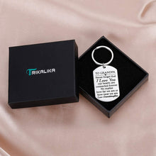 Load image into Gallery viewer, Tritiara to My Grandpa Grandfather Keychain Gift from Granddaughter Grandson Grandchild Birthday Wedding Father Groom for Father's Day Keyring