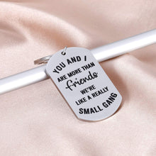 Load image into Gallery viewer, Tritiara Best Friends Keychain Gift for Women Men -Friendship BFF Gifts Birthday Wedding -You and I More Than Friends Small Gang Bestie Coworker Girlfriends Jewelry Graduation Keyring