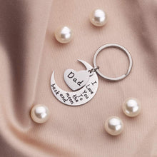 Load image into Gallery viewer, Tritiara Fathers Day Dad Gifts Keychain from Daughter Son Kids for Daddy Papa Stepfather Daddy Wedding Gifts Father in Law Bride Groom -I Love to The Moon and Back,Dad -Birthday Husband Keychain