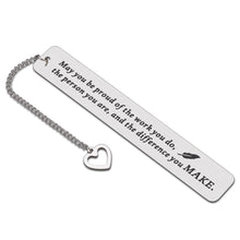 Load image into Gallery viewer, Employee Appreciation Bookmark for Office Colleague Friend Boss Thank You Gifts for Women Men Team Leader Coworker Leaving Farewell Going Away Keepsake Retirement Christmas Birthday Gift Women Teacher