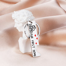 Load image into Gallery viewer, Housewarming Gifts Our First Home Keychain for New Homeowners Women Men New Home New House Keyring for Couples Her Him Moving in Keychain Realtor Closing Gifts House Warming Present for Family Friends