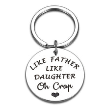 Load image into Gallery viewer, Dad Gifts from Daughter Funny Dad Gifts for Dad Birthday Fathers Day Like Father Like Daughter Keychain for Daddy Husband Stepdad New Dad to be from Kids Stepdaughter Wife Valentines Christmas Gifts