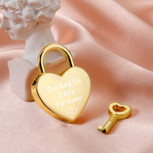 Load image into Gallery viewer, Heart Lock Gifts for Boyfriend Girlfriend Love Lock Keepsake for Couple Valentines Anniversary Engraved Heart Padlock Gifts for Husband Hubby Wife Fiance Romantic Gifts for Wedding Engagement Birthday