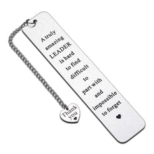 Load image into Gallery viewer, Farewell Gifts for Coworkers Manager Boss Day Gifts Bookmark for Women Men Great Leaders Thank You Boss Gifts for Supervisor New Job Goodbye Promotion Mentor Coach Boss Lady Retirement Holiday Gift