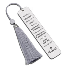 Load image into Gallery viewer, Christian Religious Gifts for Women Bible Verse Bookmark Inspirational Gifts for Her Girls Catholic Christmas Thanksgiving Gifts for Goddaughter Friend Sister Book Lover Gift Easter Birthday Keepsake
