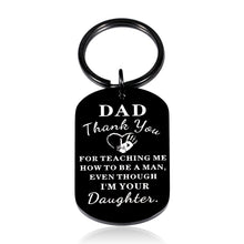 Load image into Gallery viewer, Dad Gifts from Daughter Fathers Day Appreciation Gifts Keychain for Daddy Bonus Dad Birthday Retirement Funny Dad Gifts for Stepdad New Dad to be Husband Papa from Kids Wife Christmas Valentines Gifts