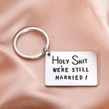 Load image into Gallery viewer, Anniversary Gifts Keychain for Him Husband Wife Valentines Day Wedding Christmas Birthday Gifts 5th 10th Anniversary Keychain for Couples Her Women Funny Gag Gifts for Him Men Hubby Wifey