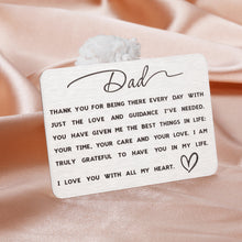 Load image into Gallery viewer, Dad Christmas Wallet Card Gifts for Fathers Day Giftss from Daughter Son Kids I Love You Dad Gift for Stepdad Husband Bonus Dad Thank You Dad Father of the Bride Present for Birthday Valentine Wedding