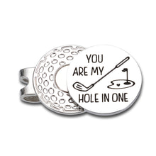 Load image into Gallery viewer, Golf Ball Marker Boyfriend Husband Golf Gifts for Men Unique Anniversary Birthday Golf Accessories for Golfer Fathers Day Valentines Golf Lover Magnetic Hat Clip for Him from Wife Girlfriend Christmas