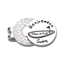 Load image into Gallery viewer, Golf Ball Marker Golf Retirement Gifts for Men Women Funny Golf Gifts for Retiree Coworker Boss Golf Lover Retirement Magnetic Hat Clip Golf Accessory for Office Employee Dad Golfer Birthday Christmas