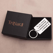 Load image into Gallery viewer, Grandpa Granddaughter Gifts Key Chain Love Quotes from Grandkids- Inspirational Funny Gift for Grandfather Papa Men - Christmas Gift Birthday Fathers Day -Hand Stamped Key Ring