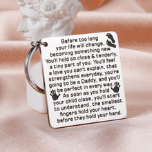 Load image into Gallery viewer, New Dad Christmas Gifts Keychain for Daddy First Fathers Day Giftss for New Father Pregnancy Baby Announcement for Dad to be First Time Dads Husband from New Mommy Parents Gifts for New Daddy Birthday