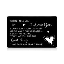 Load image into Gallery viewer, Gifts for Boyfriend Husband Anniversary Wallet Insert Card for Couples Men Valentines Wedding Christmas Gifts for Groom Fiance Hubby from Wife Girlfriend Bride Romantic Engagement I Love You Birthday