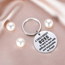 Load image into Gallery viewer, Tritiara Boss Birthday Gift Keychain for Supervisor Leader Thank You Gifts Mentor Retirement Leaving from Coworker Colleague Appreciation Farewell a Truly Great Boss is Hard to Find Christmas Key Ring