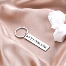 Load image into Gallery viewer, Tritiara Graduation Gifts Keychain for Class 2020 Her Him Daughter Son College Student Quote Keep Going Stainless Steel Engraved Come Chrismas Stcocking Stuffer Secret Message Jewelry Key Ring