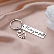 Load image into Gallery viewer, Tritiara I Love You 3000 Keychain Gift for Daughter Son Dad Mom Gifts Anniversary Keychain for Husband Wife Birthday for Her Him Women Men