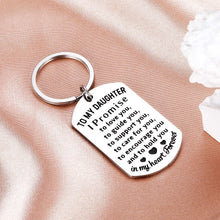 Load image into Gallery viewer, Tritiara Daughter Gifts from Mom Inspirational Keychain Gift for Teen Girl Women Graduation Stocking Stuffers for Teenage Girls Kids Birthday Gradation Wedding Presents