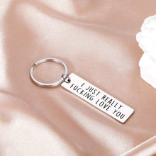 Load image into Gallery viewer, Tritiara Couple Key Chain Gifts for Him Her-Husband for Girlfriend Boyfriend Wife Keychain Gifts for Anniversary Birthday Wedding Gifts from Wifey Hubby Valentine Day Gifts-I Just Really Love You