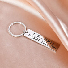 Load image into Gallery viewer, Tritiara Couple Key Chain Gifts for Him Her-Husband for Girlfriend Boyfriend Wife Keychain Gifts for Anniversary Birthday Wedding Gifts from Wifey Hubby Valentine Day Gifts-I Just Really Love You