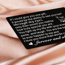 Load image into Gallery viewer, Anniversary Wedding Gifts for Husband Boyfriend Romantic Wallet Card Insert for Him Her Birthday Valentines Engagement I Love You Gifts for Couples Groom Fiance Bride Wife Mini Love Note for Christmas