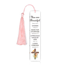 Load image into Gallery viewer, Inspirational Christian Gifts for Women Bible Verse Bookmark Baptism Gifts for Girls Religious Christmas Stocking Stuffers for Teen Girls Daughter Goddaughter Sister Friends Easter Church Bulk Gifts