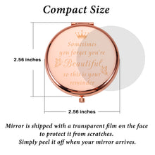 Load image into Gallery viewer, Birthday Gifts for Women Compact Mirror for Best Friends BFF Sister Daughter Pocket Travel Cosmetic Makeup Handheld Mirror for Mom Wife Christmas Valentines Mother’s Day Graduation Friendship Gifts