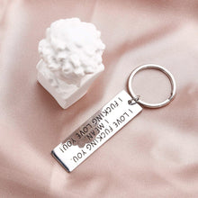 Load image into Gallery viewer, Birthday Gift Funny Couple Keychain for Boyfriend Husband from Girlfriend Wife Him Her His i Love You Teen Wedding Anniversary Valentine Christmas Key Ring