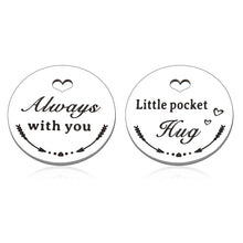 Load image into Gallery viewer, Pocket Hug Token Miss You Gifts for Boyfriend Husband Valentines Day Long Distance Relationship Love Gifts for Couple Family Social Distancing Isolation Friendship Keepsake for Friend BFF Double-Sided