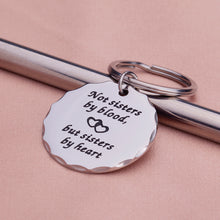 Load image into Gallery viewer, Best Friend Gifts Sister Keychain for Women Girls BFF Gift Not Sisters by Blood But Sisters by Heart Friendship Birthday Graduation Wedding Key Ring Pendant Charm